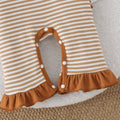 Children's clothing cross-border european and american girls long sleeves stripes jumpsuit baby children's clothing suit