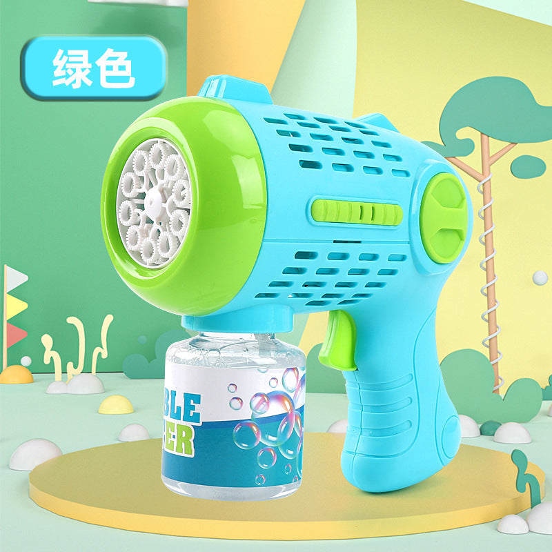 【free shipping】wholesale automatic bubble gun - trending bubble wand - handheld electric bubble machine toy (leak-proof)