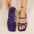 new elegant comfortable export-style women's flat sandals with ankle strap detail - wholesale fashion for everyday wear