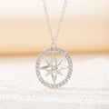 Sweater necklace wholesale cross-border autumn/winter jewelry women's fashion diamond-studded circle unique versatile light luxury hexagram pendant