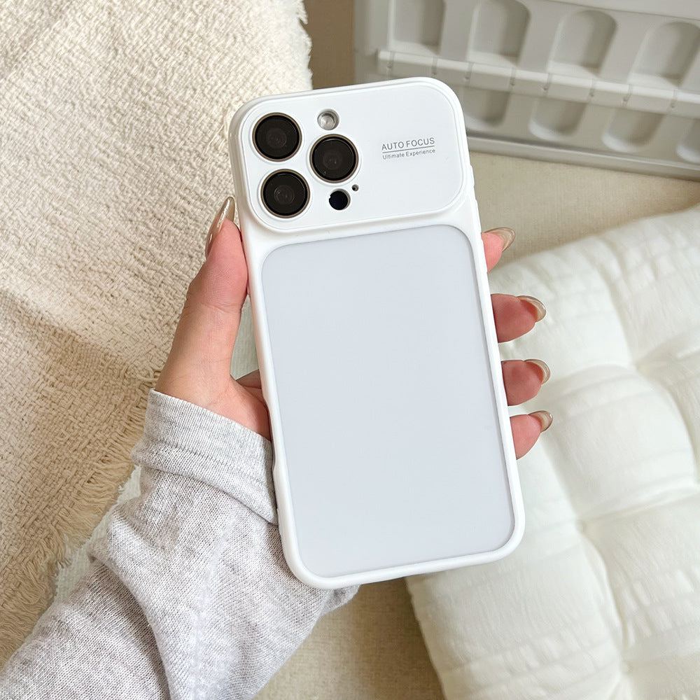 Macaron fresh large window minimalist integrated lens frame refreshing apple 18 phone case ip17 hard case 16