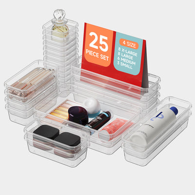 transparent drawer storage box suit desktop dressing table cosmetics storage box sundries storage divider box