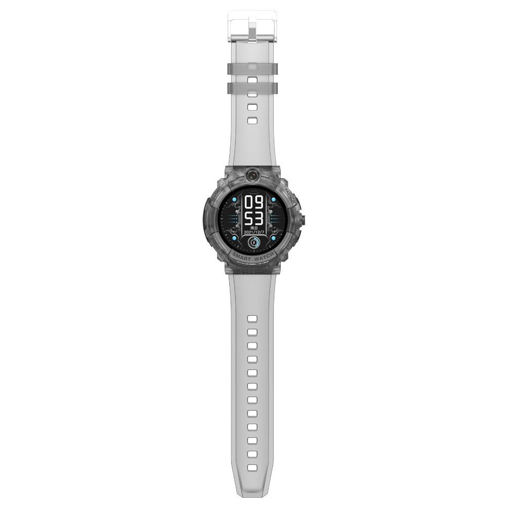 Transparent round children's phone watch, waterproof, large screen, full network, wifi positioning, downloadable, can be disabled, can be paid