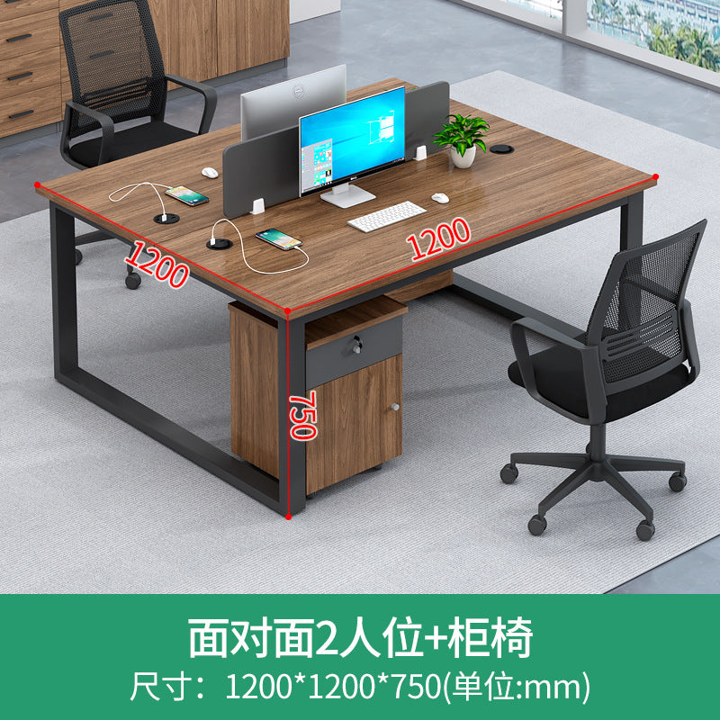 Employee desk set, 4-seat open modern office desk and chair combination, 2/6 person e-commerce workstation