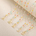 2026 cross-border new cross 26 letter color beads anklet fashion stylish small crowd dopamine casual style anklet