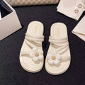 New floral flat sandals - sweet & versatile indoor/outdoor slippers for women - trendy summer princess style