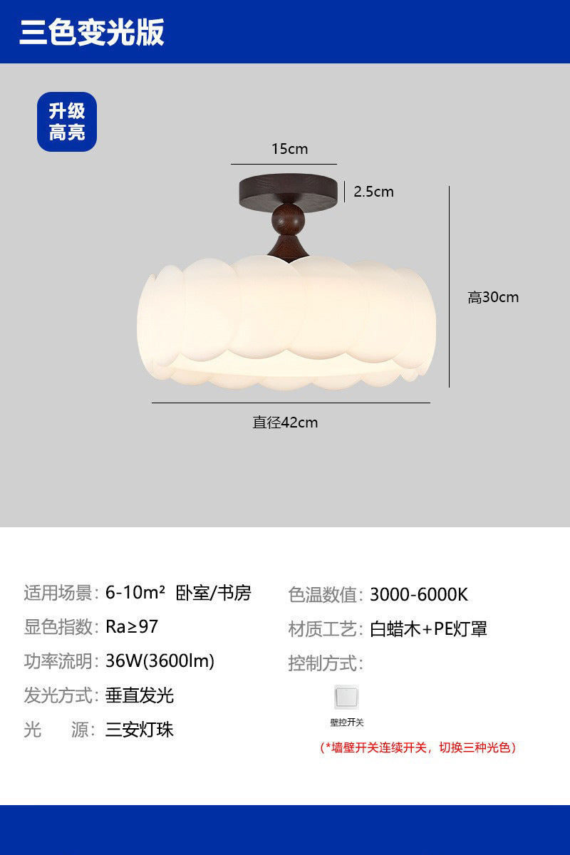 French medieval bedroom light living room light new lighting retro cream wind children's room led eye protection ceiling light