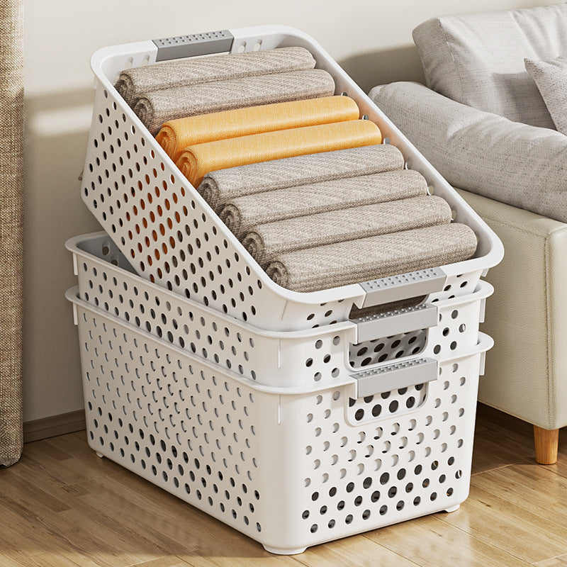 Plastic storage baskets desktop organizer household storage box snack toy storage basket multiple set