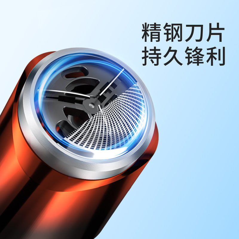 Mini electric shaver for men - travel-friendly, portable beard trimmer, full body washable, perfect gift for boyfriend, digital display model