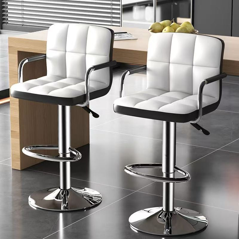 Bar chair for homelift modern bar chair with backrest front desk reception cashier bar chair casual high stool