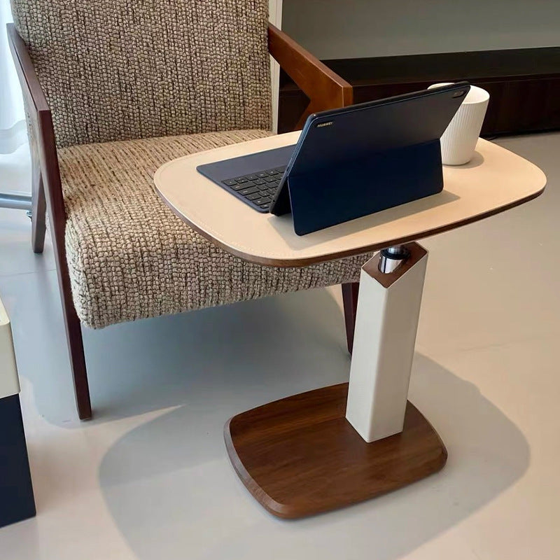 Adjustable swivel & height-adjustable corner table for living room, sofa, coffee table, office bedside table, mobile pneumatic computer desk, small side table