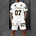 european and american men's short-sleeved and shorts sets, casual sportswear sets, 3d printed cross-border bestsellers
