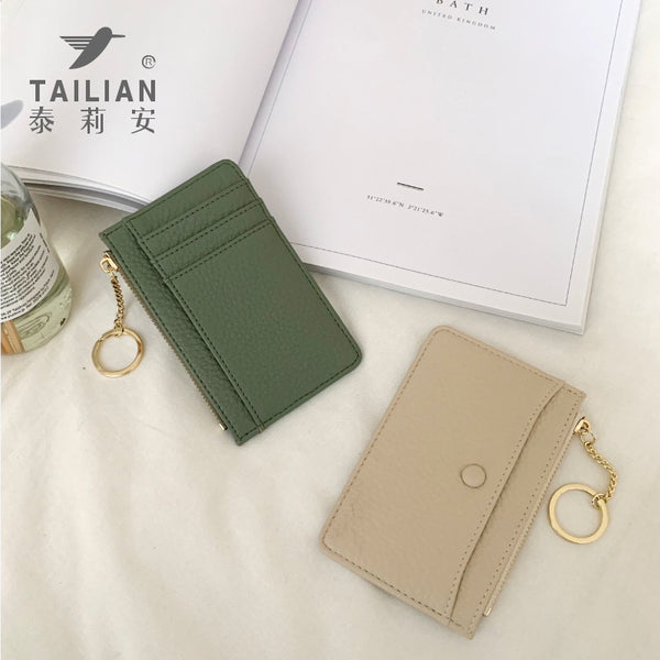 Terian's new  simple women's lychee pattern multi-card card bag, women's advanced sense access control card cover wholesale