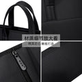 Large capacity vertical briefcase - waterproof oxford cloth document bag for meetings and travel