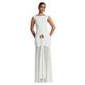 fashion spring/summer new arrival: sleeveless, backless, pleated, and patchwork sexy bodycon dress with elegant ribbon detail