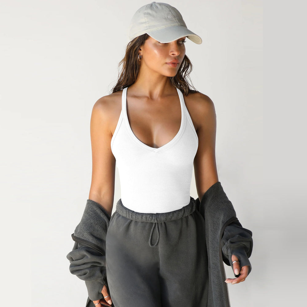 Amazon 2024 spring new knitted tank top - european & american style, sexy slim-fit top, trendy brand inner layer/base layer