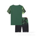 3d digital printing forest secret realm ferocious beast home wear short-sleeved shorts 2-piece set