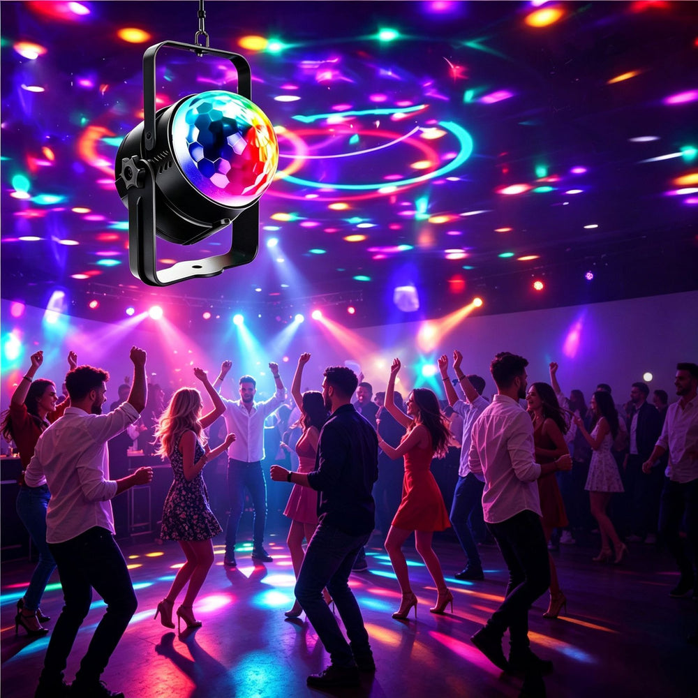 Water ripple starry sky projection lamp bracket magic ball rotate stage light voice controlled remote control night light starry sky atmosphere light