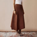 Amazon fashion cross-border women's new irregular midi skirt retro high waist a-line skirt