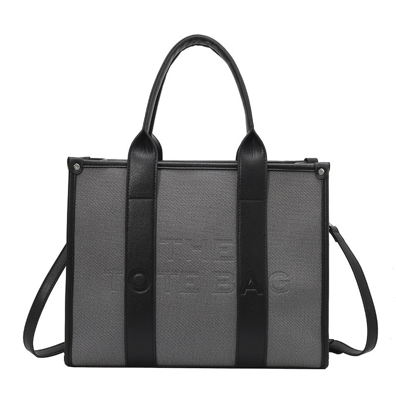 Women's foreign trade handbag 2025 hot style minimalist tote bag letter shoulder bag retro versatile crossbody bag wholesale