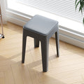 Thickened plastic stool for home use, extra thick, simple, stackable, comfortable for long periods of sitting, high stool, storage, pulley, living room