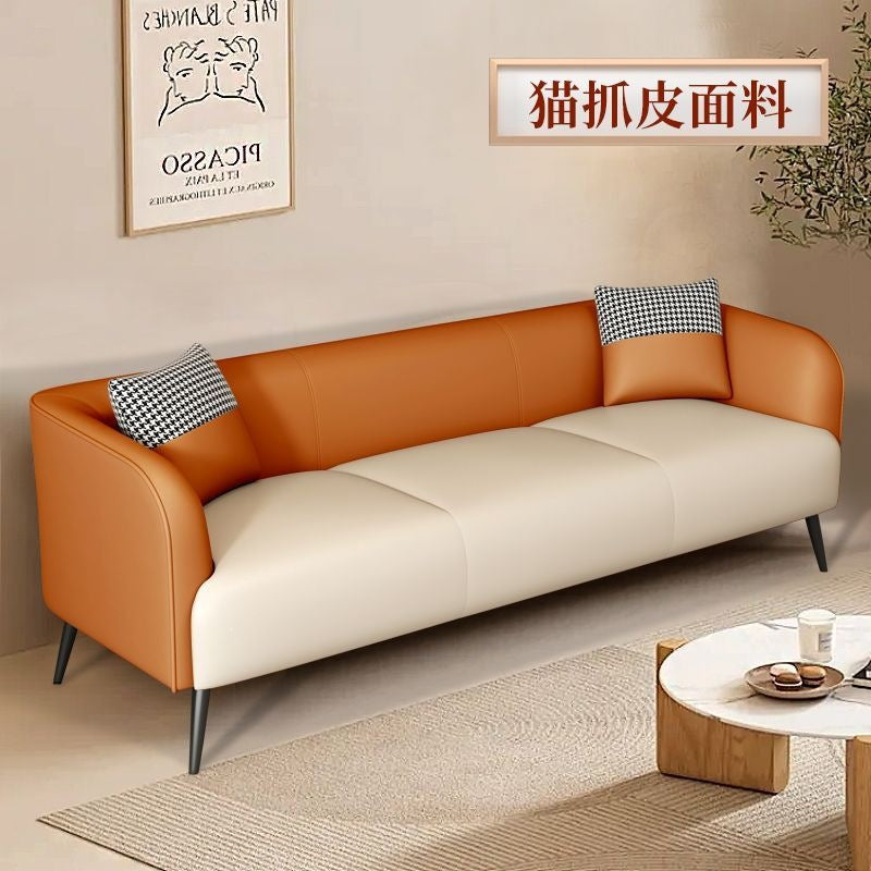 Fully assembled technical fabric sofa small apartment scandinavian double two or three people living room rental apartment popular style simple
