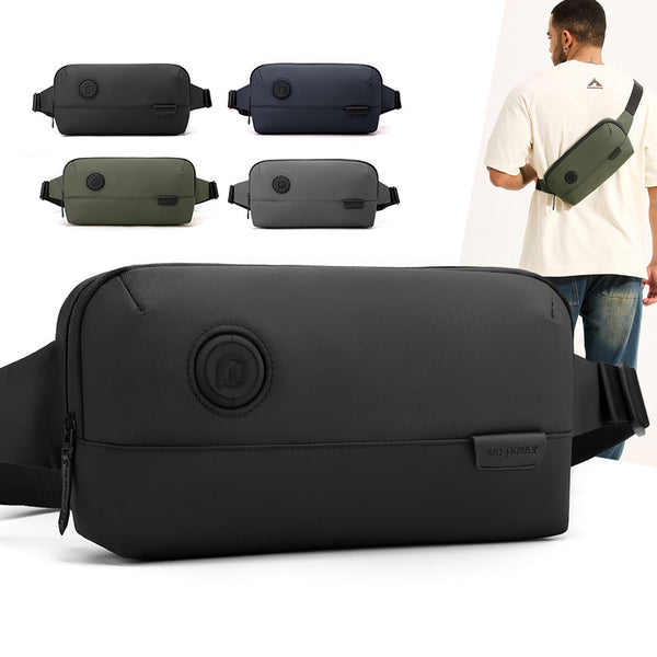 WEPOWER Cross-border New Multifunctional Fanny Bag Men's Fashion Crossbody Bag Simple and Lightweight Anti-splashing Breast Bag