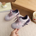 Girls' athletic shoes - new spring/autumn collection: breathable kids' running shoes, stylish color-blocked soft sole mesh casual shoes for older girls