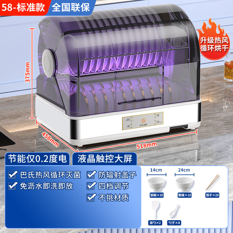Wholesale no-drain disinfection cabinet for home small kitchen desktop tableware uv bowl and chopsticks disinfection bowl cabinet