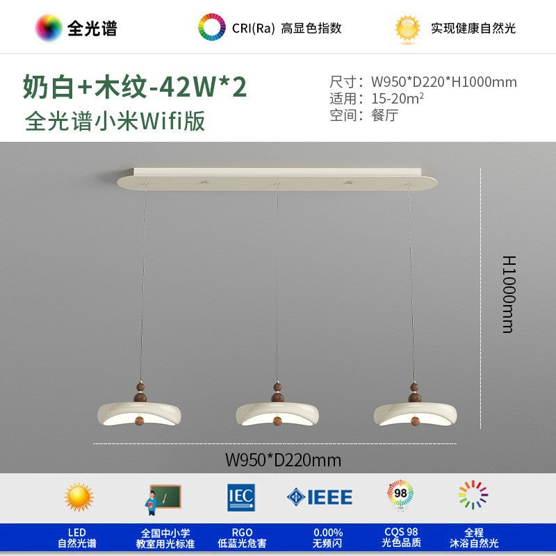 Full Spectrum Restaurant Chandelier Dining Room Bar Eye Protection Medieval French Cream Wind Flying Saucer Light Dining Table Light Zhongshan Lighting