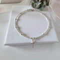 Bestselling european and american cross beaded bracelet - stainless steel minimalist style personalized commute jewelry for women 2025