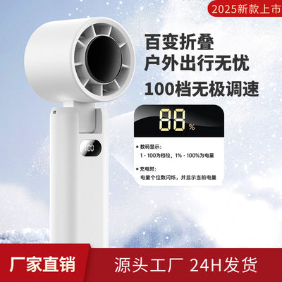 new arrival high-speed handheld fan usb rechargeable outdoor portable high wind desktop foldable violent fan