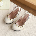 Fanka haotrendy version of small leather shoes, pointed toe rivets, mary jane shoes, niche stylesense of design, work clothingeasiest for matchelegantflats