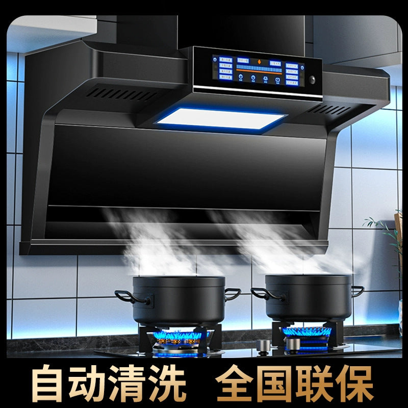 Wholesale high suction range hood for home kitchen top side double suction 7-shaped small free disassembly and washing range hood