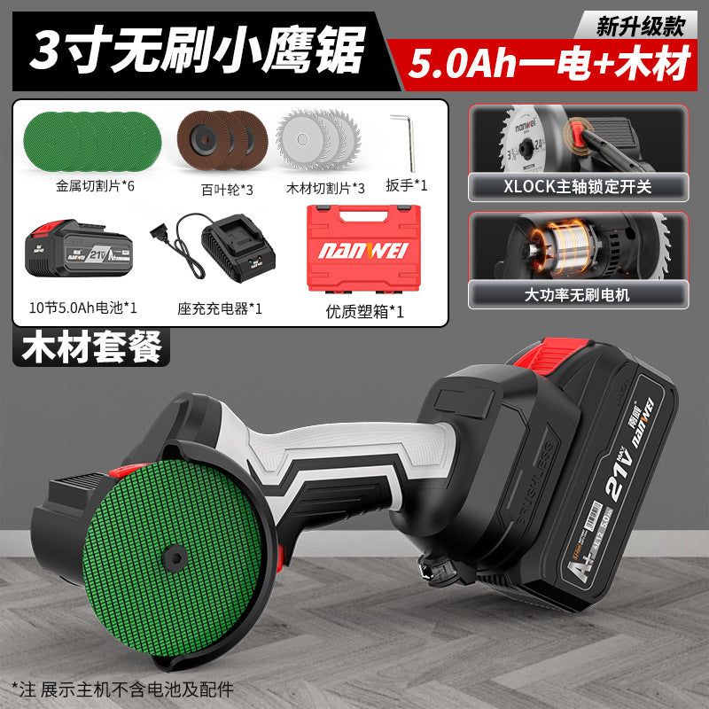 Wholesale nanwei brushless small eagle saw multi-purpose polishing and seam clearing lithium electric small mini angle grinder rechargeable cutting