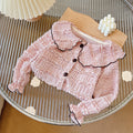 new children's lace blouse - spring/autumn outerwear, long sleeve top, versatile doll collar, stylish and trendy