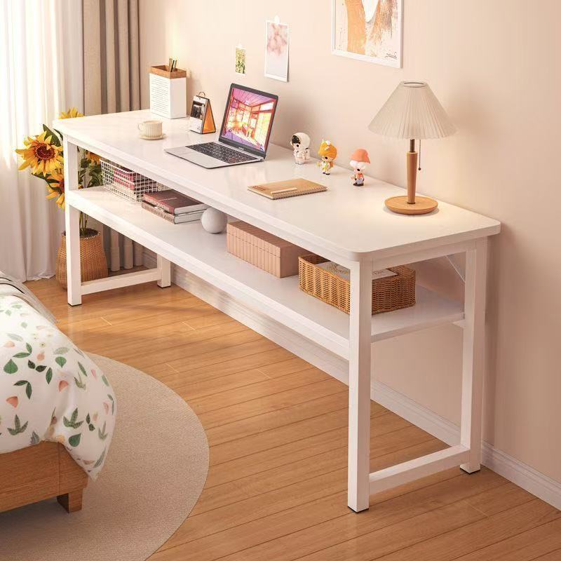 Desk, simple dining table, office desk, home double-layer desk, study desk, writing desk, minimalist computer desk, training table