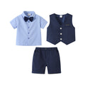Boys' suit set - new  summer collection - lightweight short-sleeve outfit for baby boys - perfect for first birthday celebrations - british gentleman style performance costume