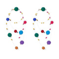 Dopamine candy color beaded tassel fashion vacation earrings - unique, chic, versatile earrings wholesale