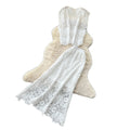 Elegant, age-defying, and perfect for the office: a white lace two-piece set for women. this summer's must-have features a figure-flattering, high-waisted design that exudes sophistication and grace