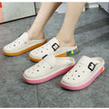 Women's anti-odor height increasing platform clogs - summer fashion outdoor beach shoes with detachable diy accessories and waterproof design