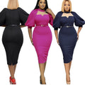 e-commerce sexy hip pencil skirt   african plus size women's clothing high waistdress