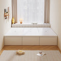 Small apartment box bed, large capacity with drawer storage, double floor-standing low bed, bay window tatami flip-top storage bed