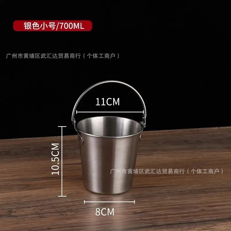 304 stainless steel popcorn bucket, chicken golden bucket, fried stall, tiger head bucket, ice bucket, stainless steel