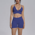 Camisole backless sports bra seamless yoga set quick-dry tight butt-lifting shorts outfit quick-dry running fitness apparel