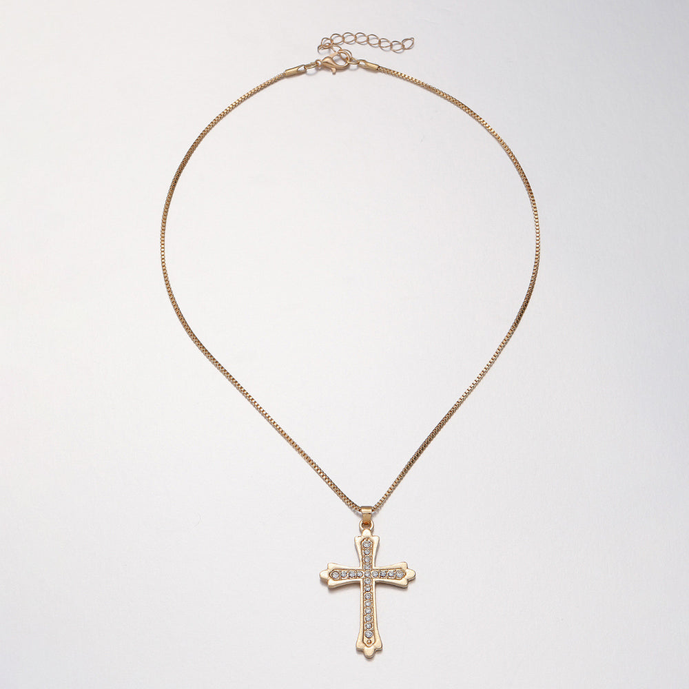 retro pearl cross pendant necklace for women - fresh, sweet, and ins-inspired, niche design, elegant clavicle chain