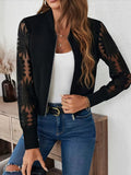 European and american cross-border  spring new arrival: elegant casual lace patchwork design jacket