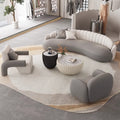 Luxury office reception area lounge hotel lobby front desk minimalist modern curved leather sofa