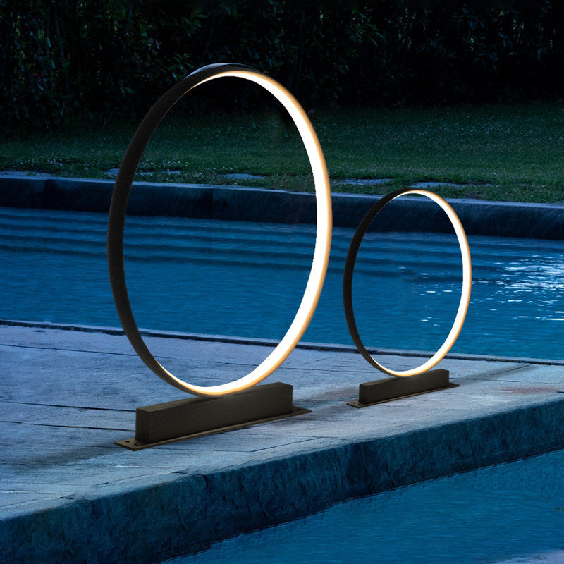 Outdoor ring lights, lawn lights, patio lights, waterproof modern outdoor lights, villa landscape lights, garden ring lights