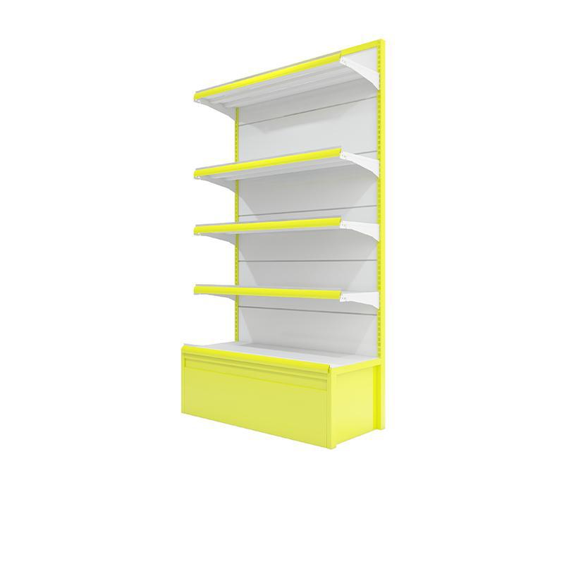 Snack supermarket shelves with bottom cabinets are very busy. Zhao Yiming has good storage for bulk goods. I want to come to the snack food display rack.